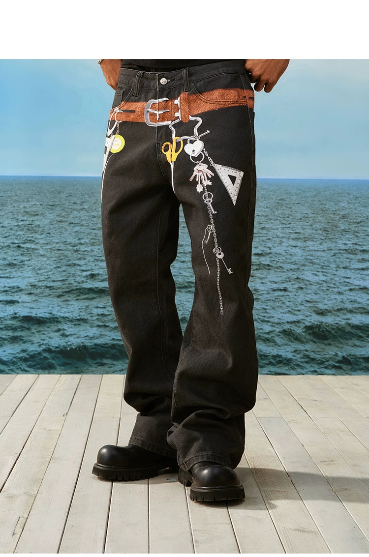 YADcrew Street Versatile Fashion High and Thin Trousers