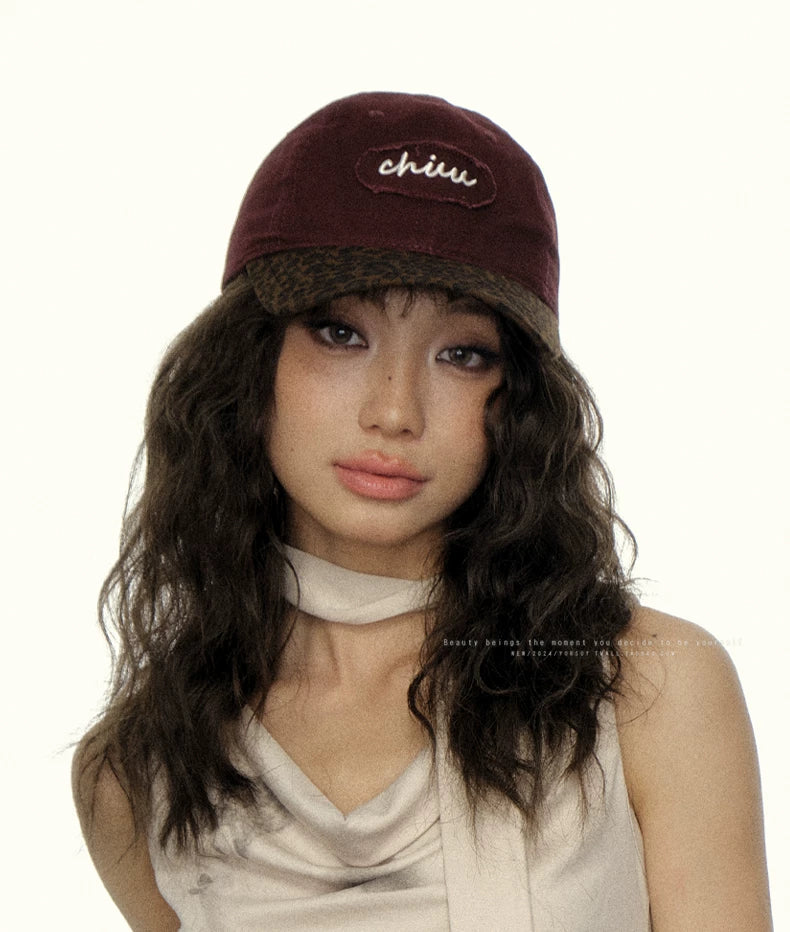 YORSOY Leopard Print Color Matching Fashionable Cap
