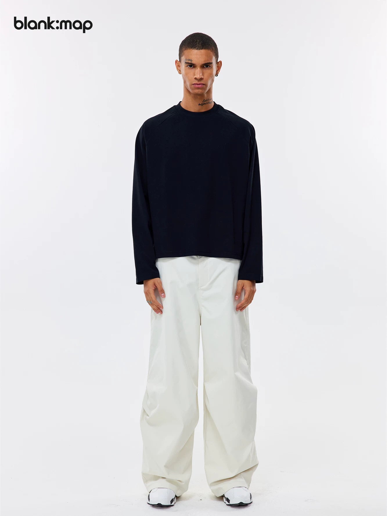 Blank Map Shoulder Comfortable Versatile Long Sleeve