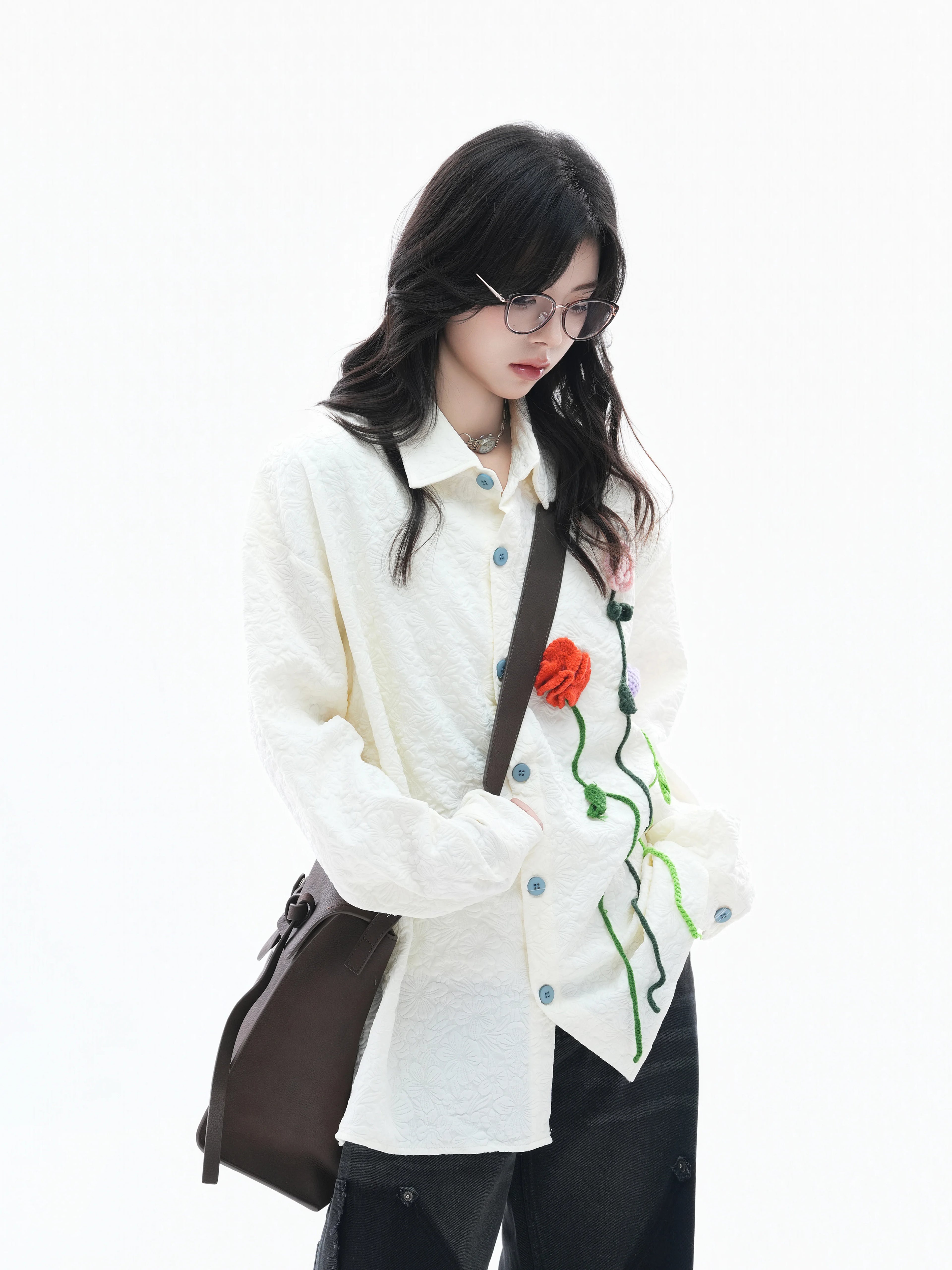 Zuocisankon Three-dimensional Knitted POLO Collar Shirt