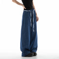 ICH MODE Vintage Star Straight Elastic Waist Wide Leg Pants