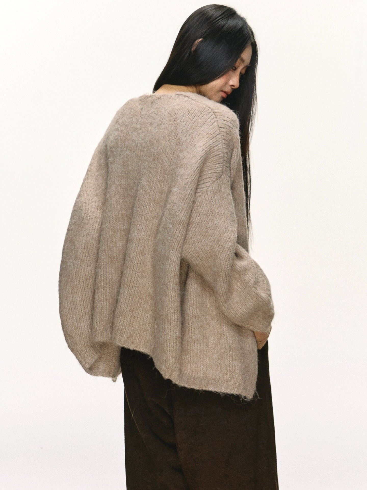 Anna Aneae Slack Lazy Loose Sweater Jacket