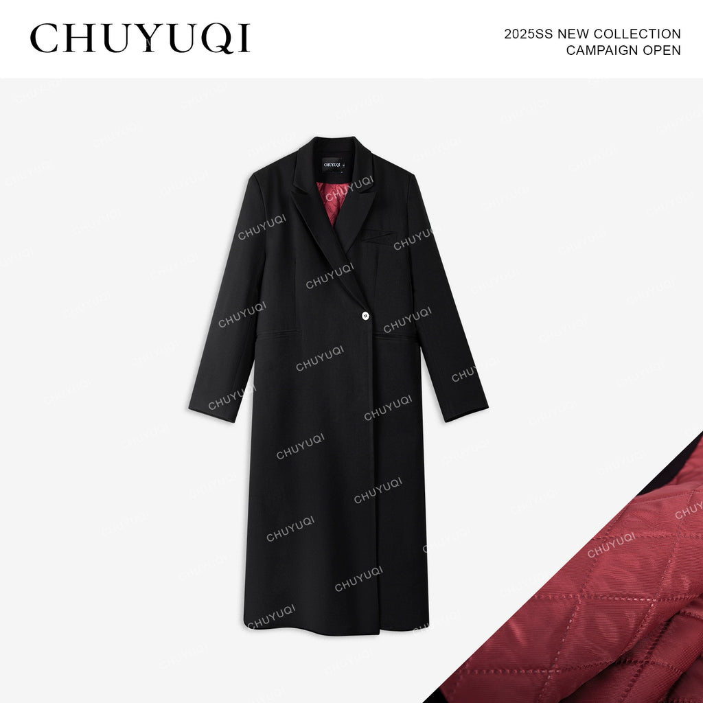 CHUYUQI Premium Aura Red Lined Coat