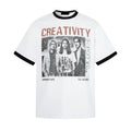 EAHO Alphabet Portrait Print Casual Tee