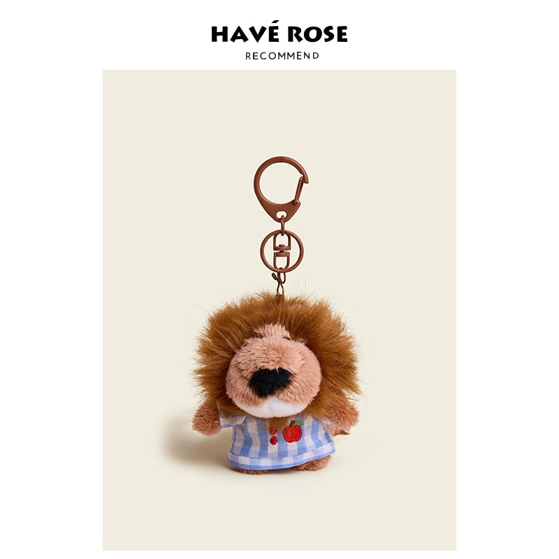 HAVEROSE Creative Plush Lion Doll Bag Pendant