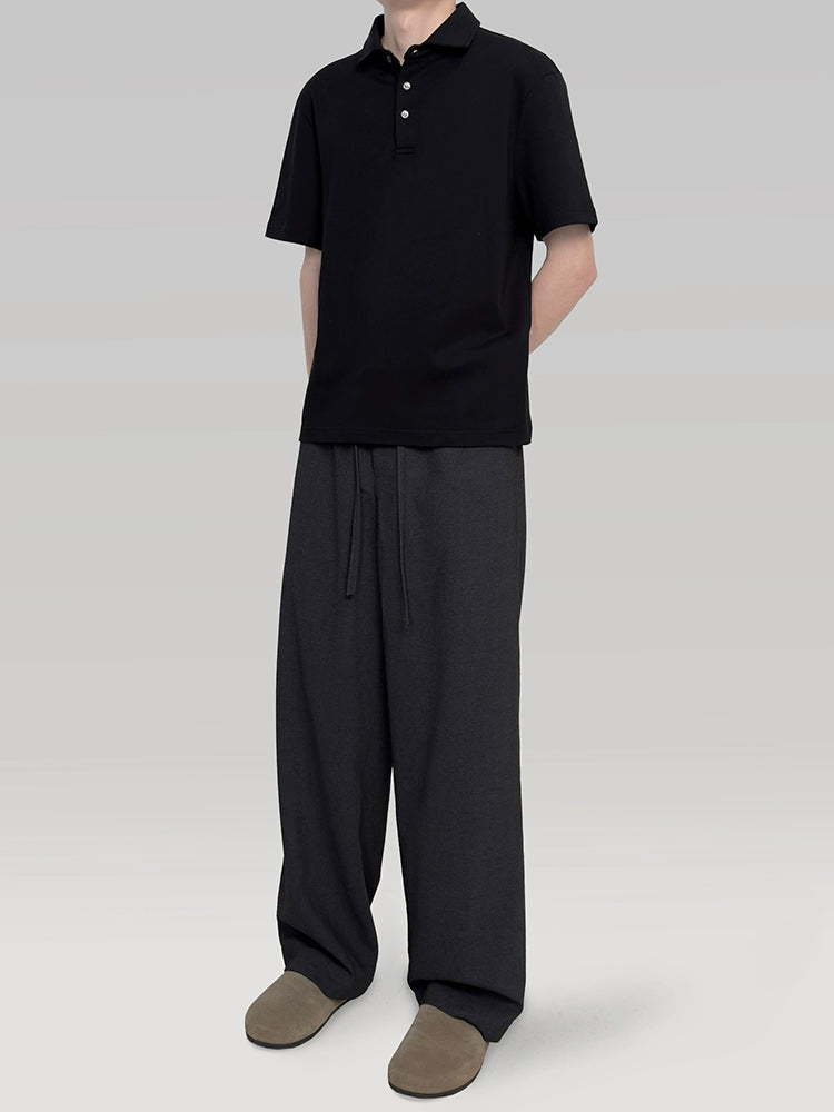 PLUS NO LOGO Casual Button Polo Shirt