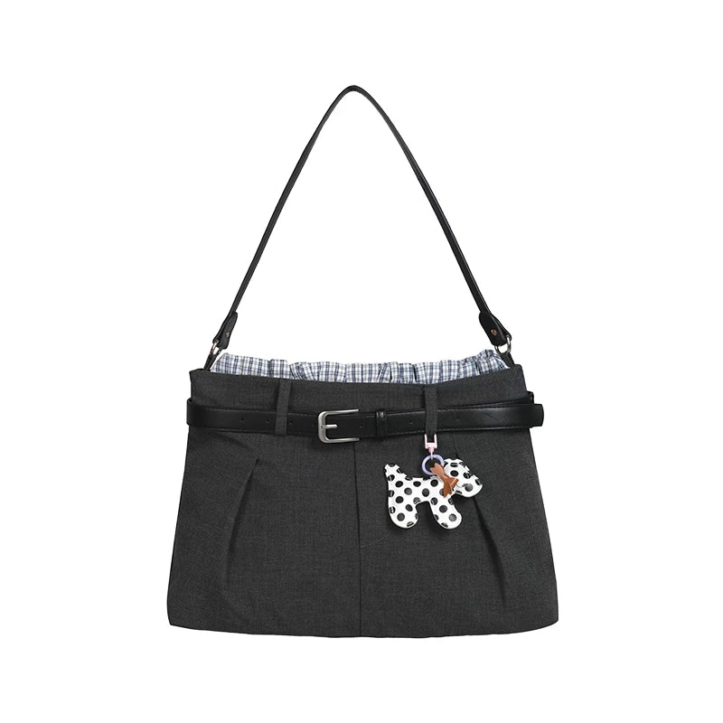 Costustoot Splicing Plaid Underarm Shoulder Tote Bag
