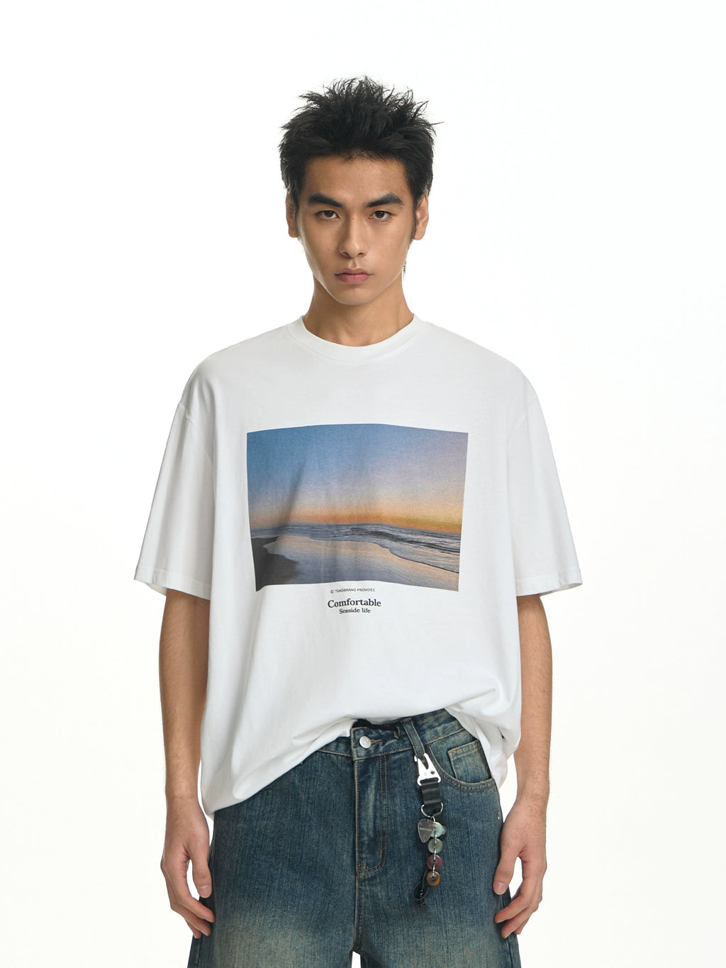 TGNS Landscape Print Loose Casual Tee