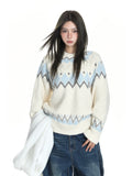KDASE Retro Lazy Soft Waxy Oversized Knitted Sweater