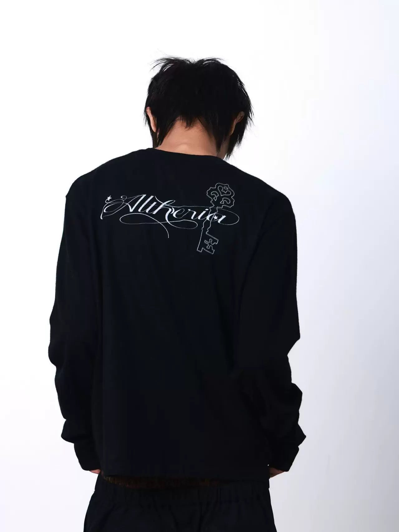 DETW Portrait Jiugongge Slogan Printed Sweater Knitted Sweater