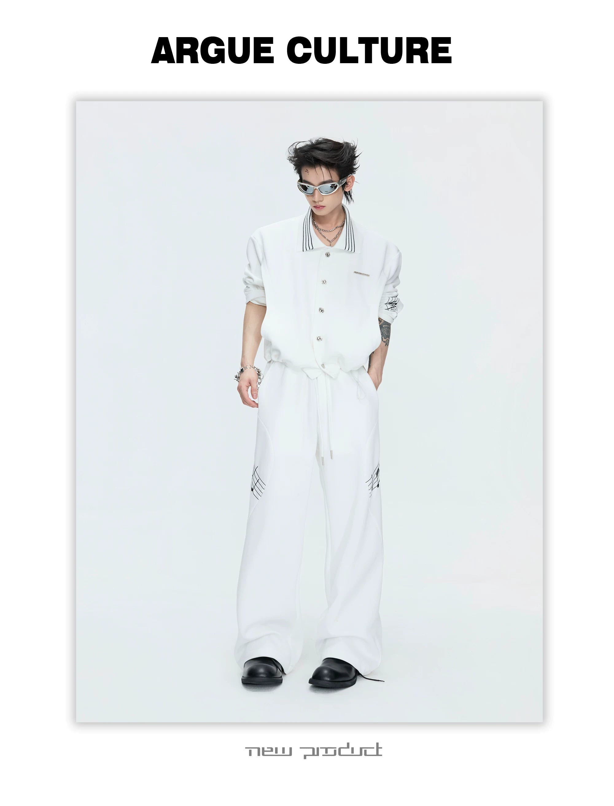 ArguECulturE Embroidered Music Note Sweater Set