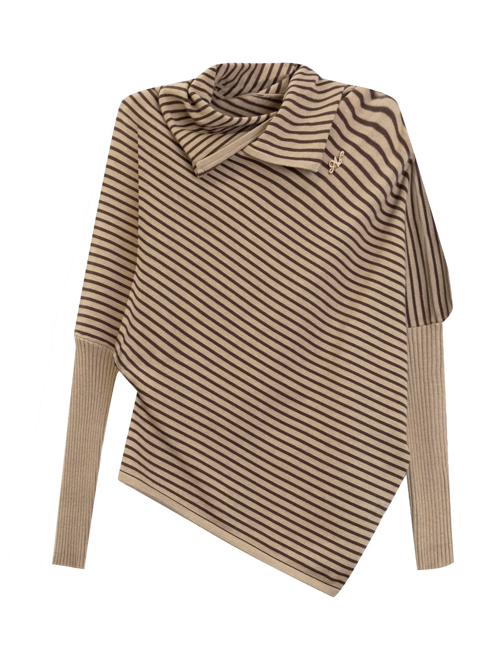 LOVEHEYNEW Turtleneck Contrasting Color Loose Casual Long Sleeves