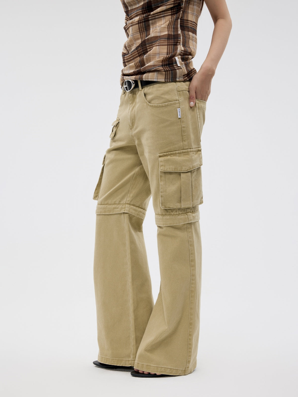 FUNKYFUN Removable Low-rise Straight-leg Pants