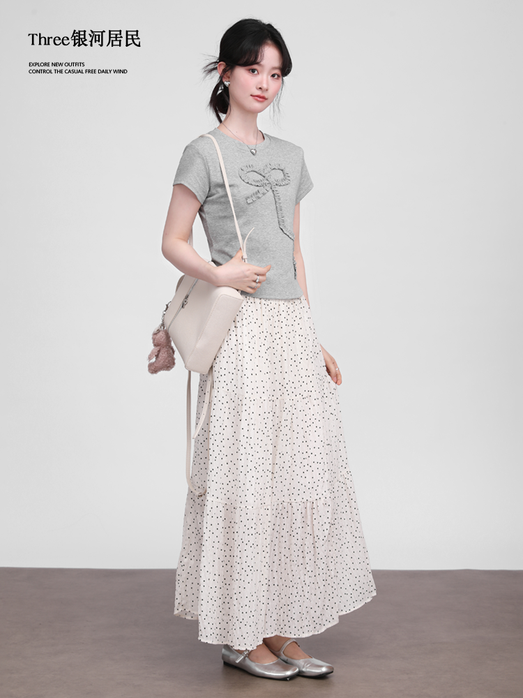 Three High Waist Polka Dot Skirts