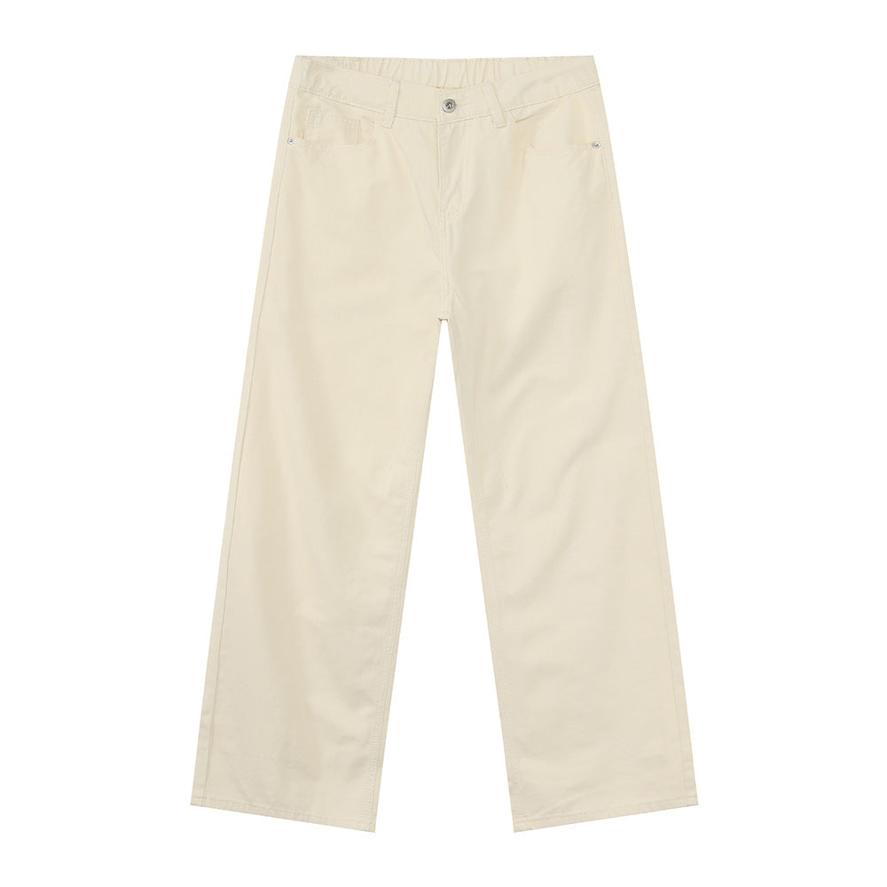 MTLCLOTHES Simple Casual Versatile Loose Washed Jeans