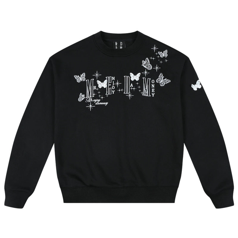 MEDM Three-dimensional Butterfly Crew Neck Sweater