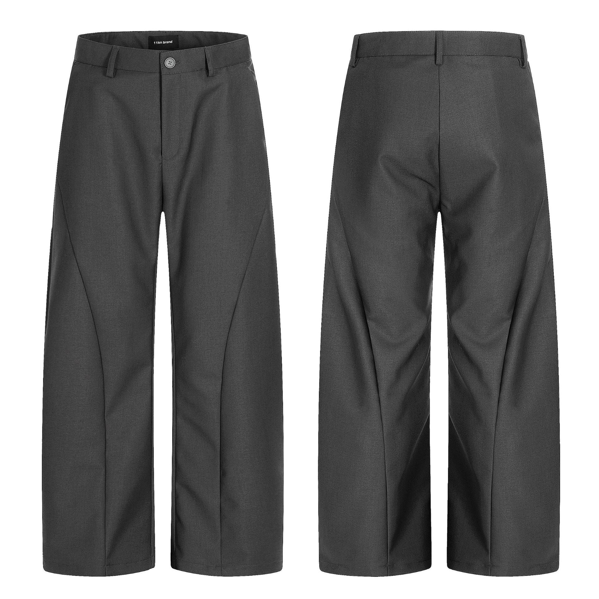 11KN Retro Simple Loose Wide-leg Trousers