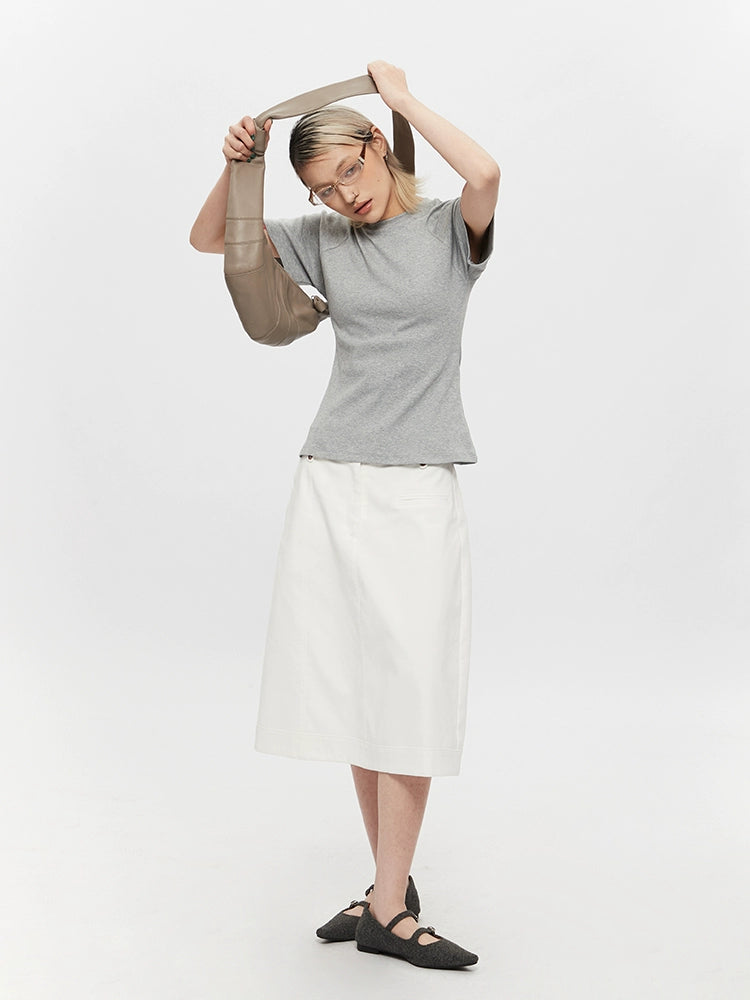 AIRHOOD Front Shoulder Slim and Thin Versatile Tee