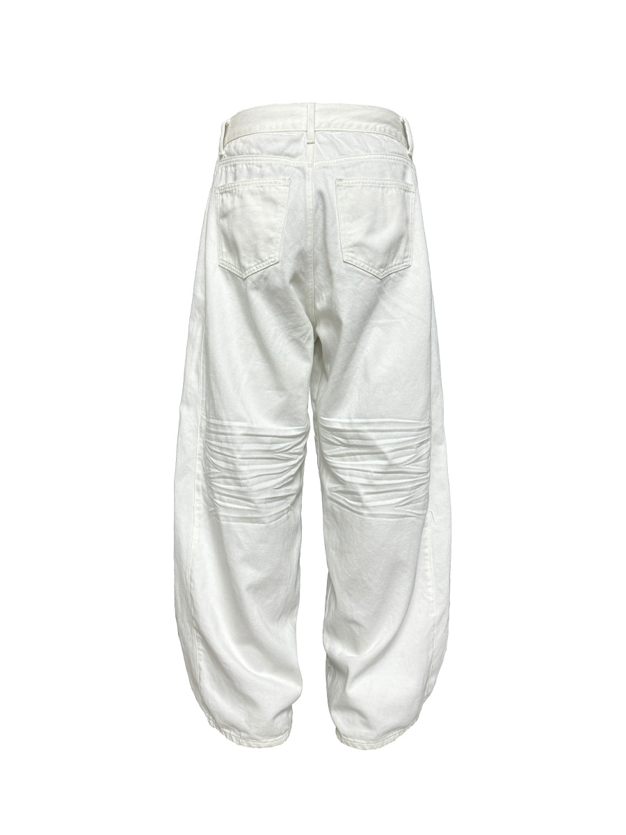 JCAESAR Pleated Wide-leg Jeans