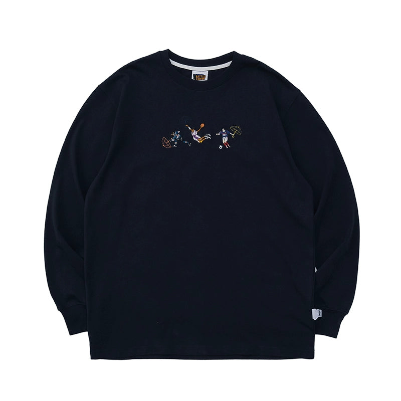 Battles Sports Character Embroidery Long Sleeve