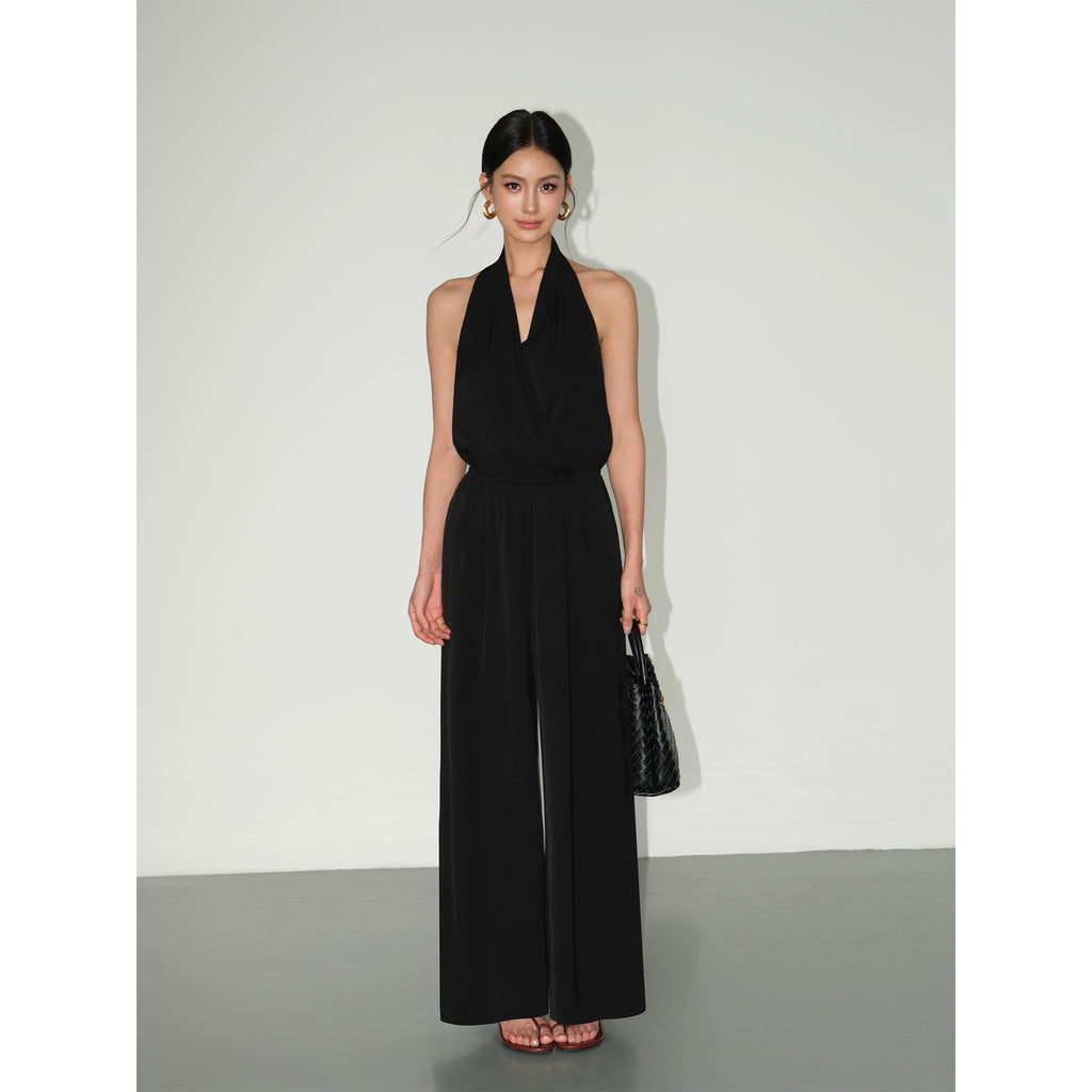 NEVA HUV Neck-hanging Sleeveless Jumpsuit