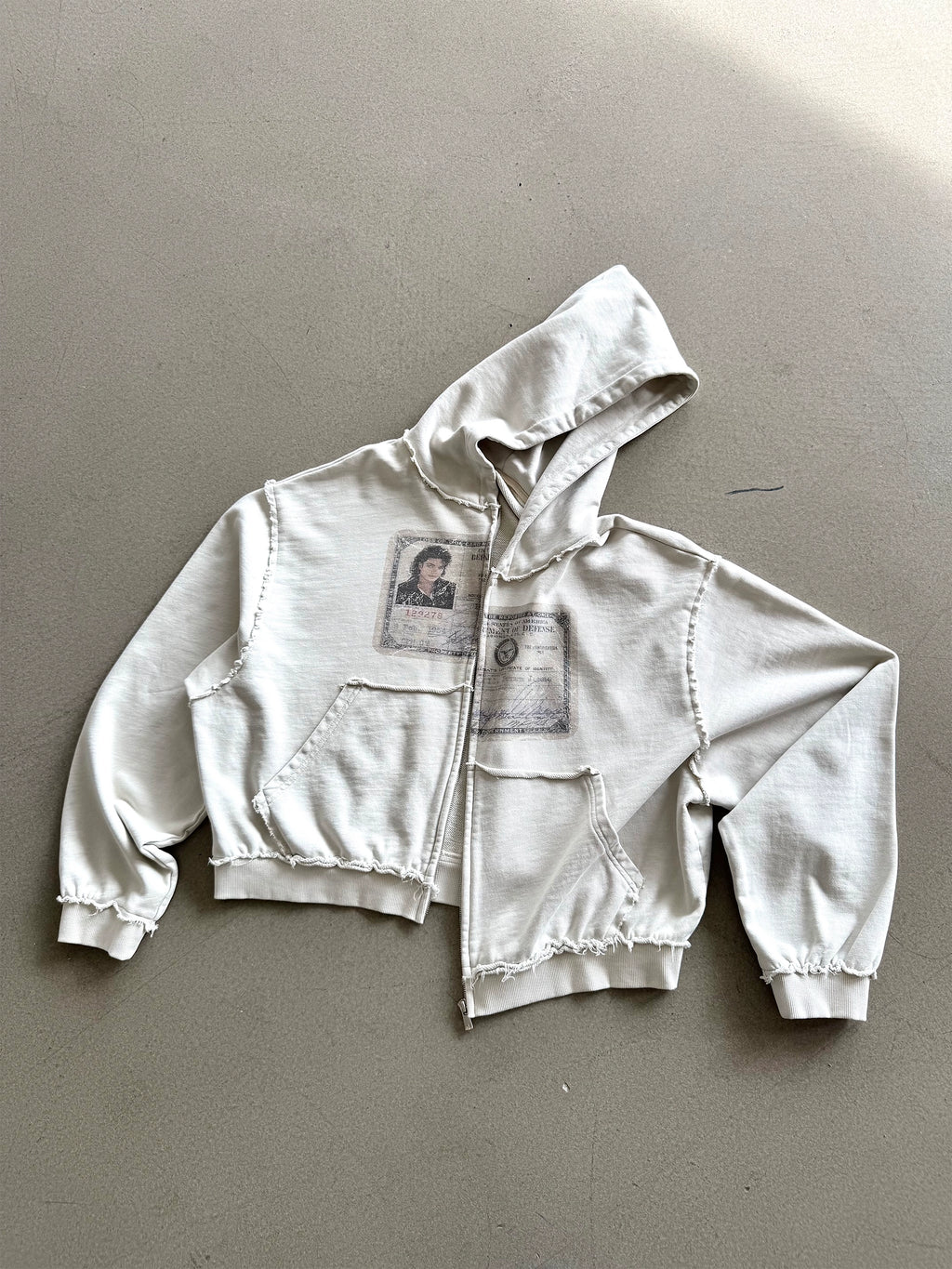 Erole Rough Edge Old Zip Hoodie Sweater