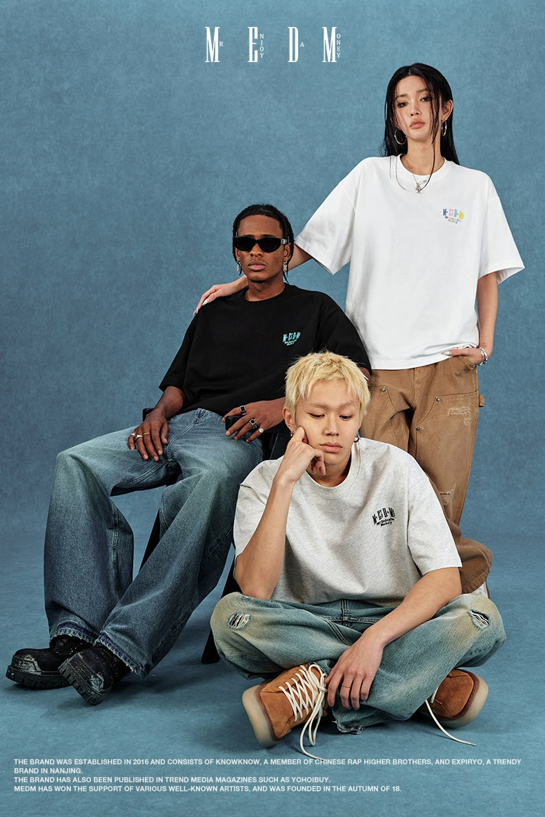 MEDM Letter Embroidery Loose Tee