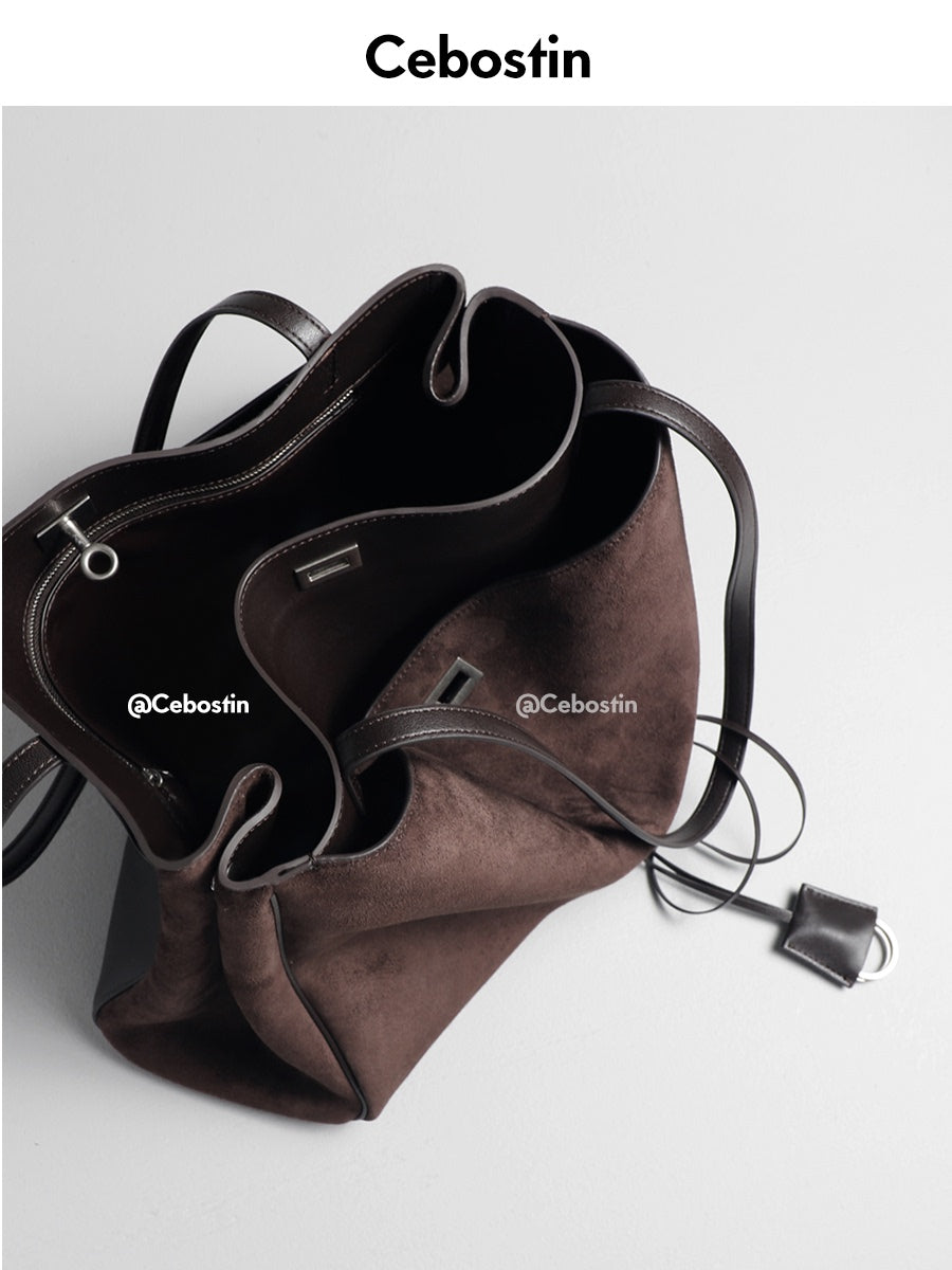 Cebostin First Layer Cowhide Large Capacity Messenger Bag