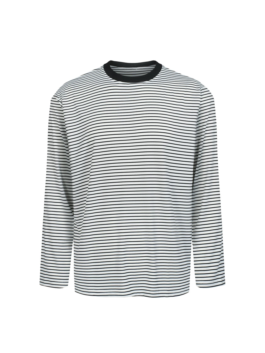 TERRAINCOGNITA Striped Crew Neck Loose Casual Long Sleeve