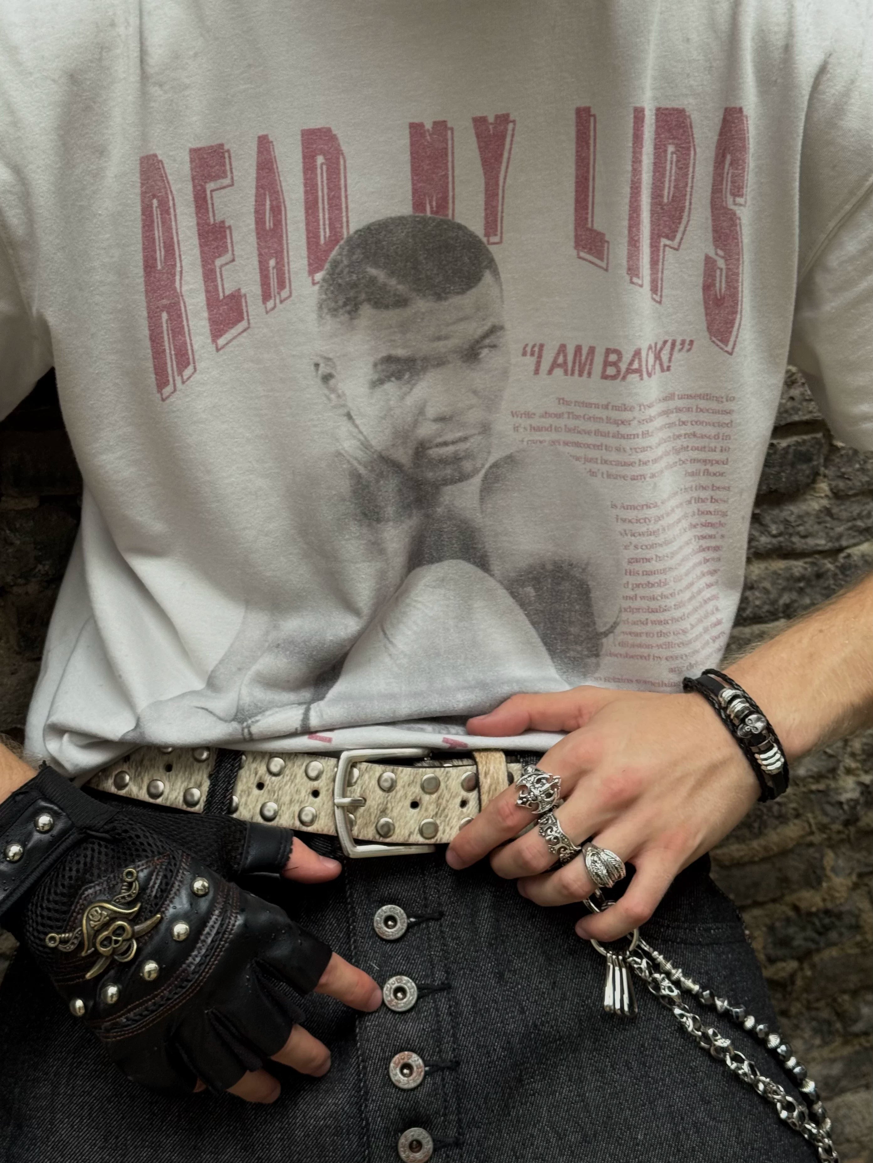 VOWPROGRESS silver buckle niche belt