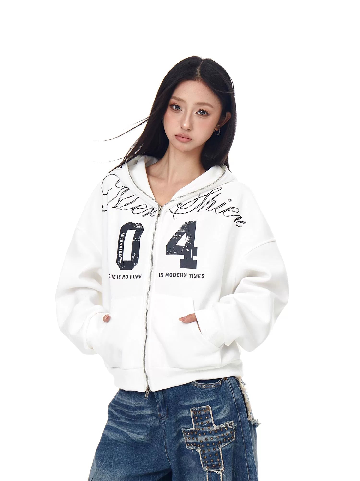 BLACKLISTS Vintage Alphabet Hot Diamond Sweater Jacket