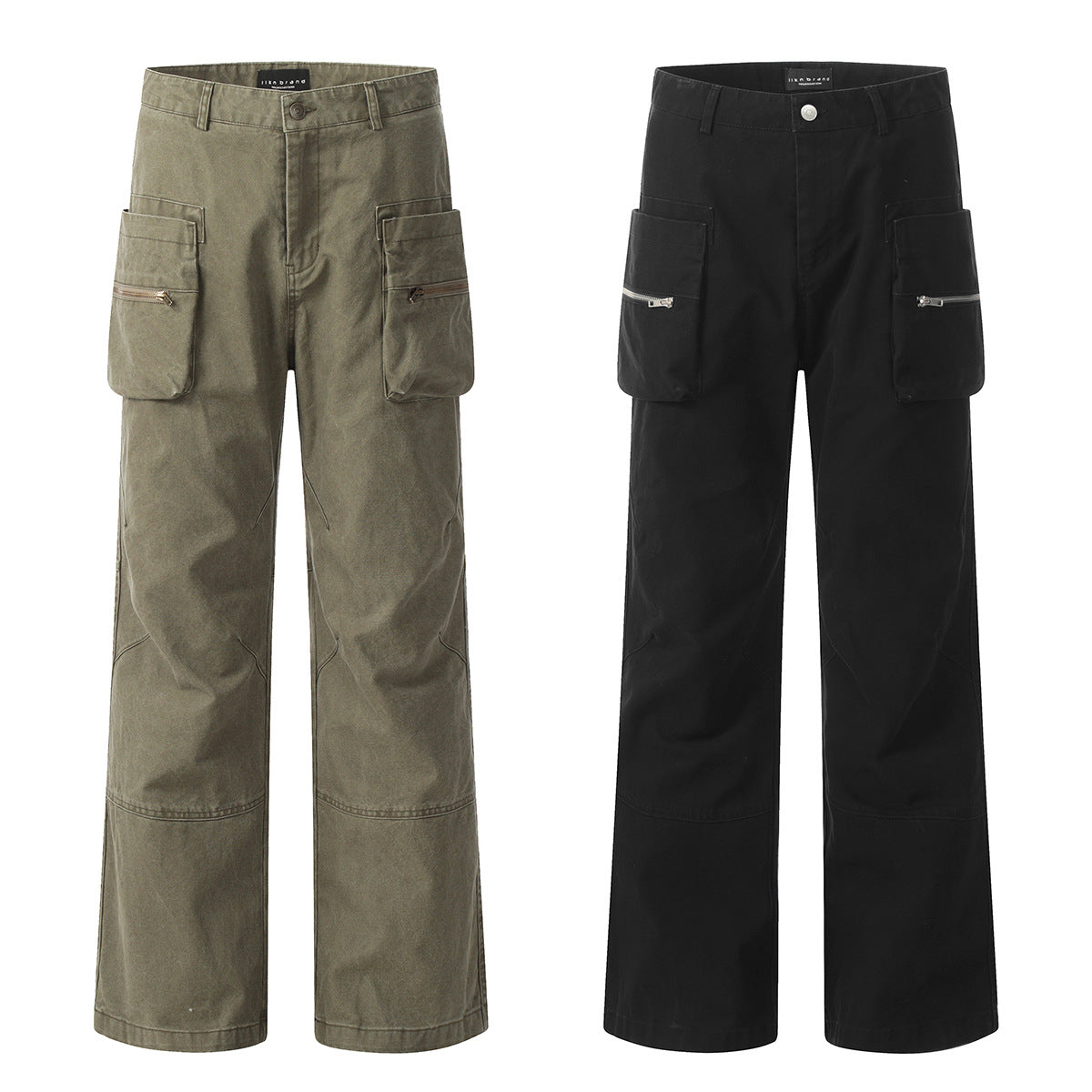11KN Micro-pull Tooling Retro Straight Casual Pants