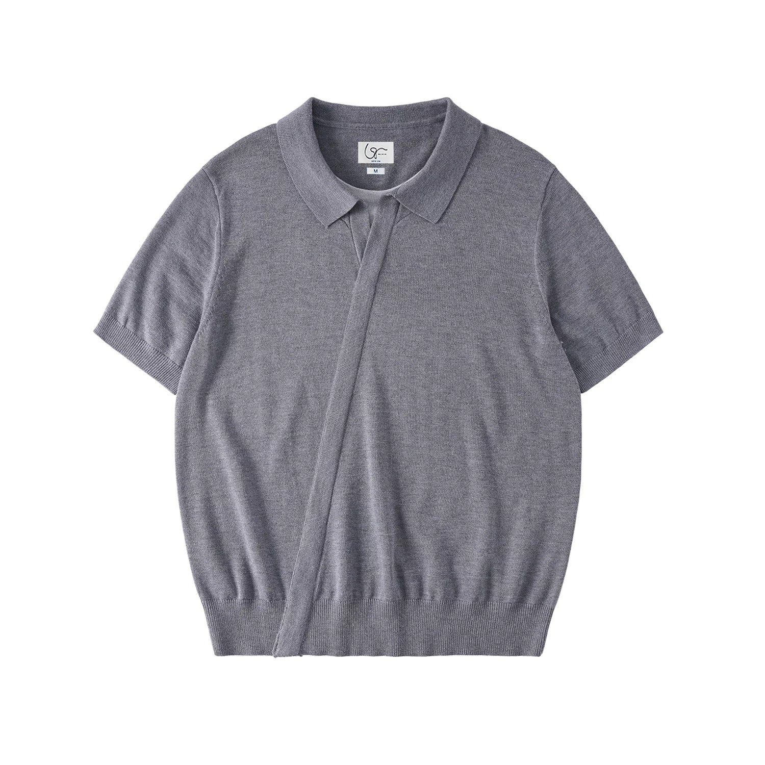 LR MADE Knitted Fake Two-piece Casual Tee