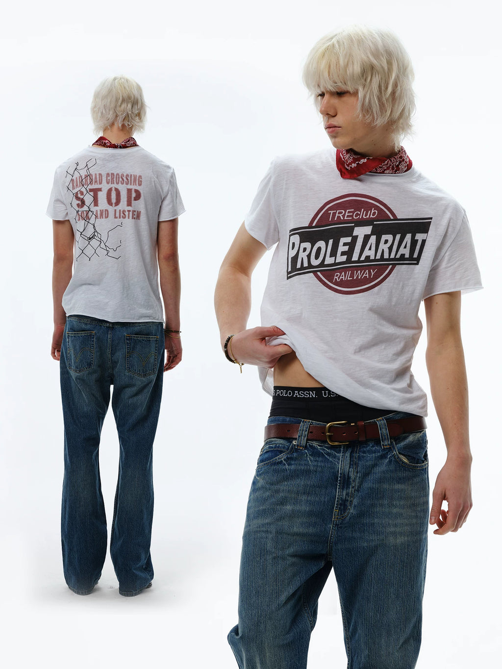 TREclub Vintage Curled Print Versatile Tee
