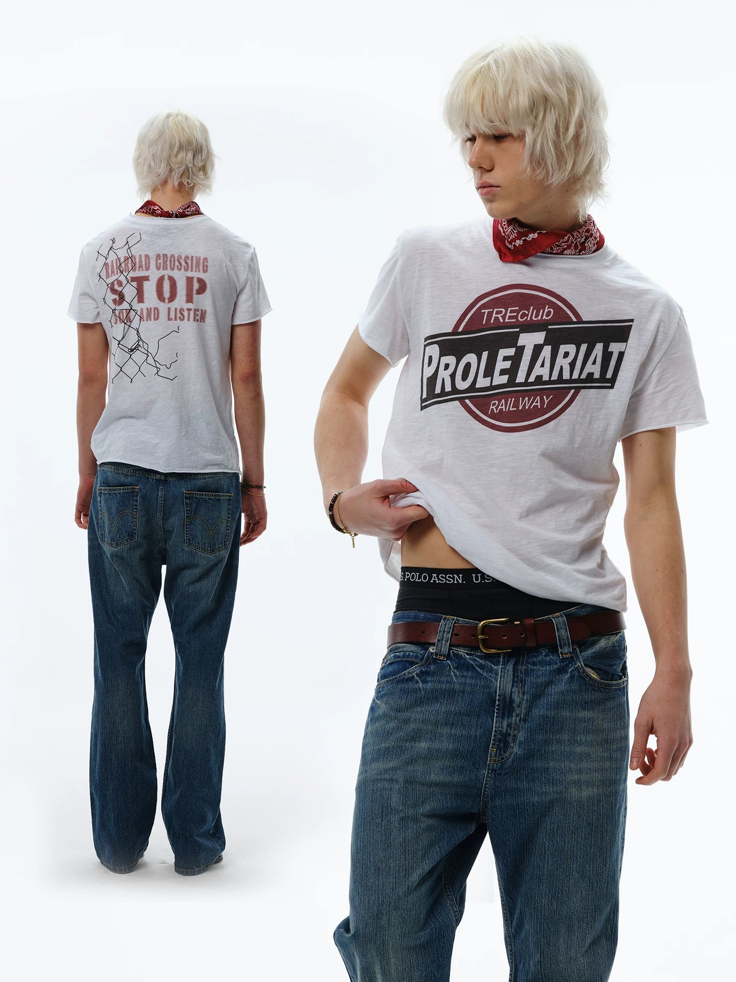 TREclub Vintage Curled Print Versatile Tee