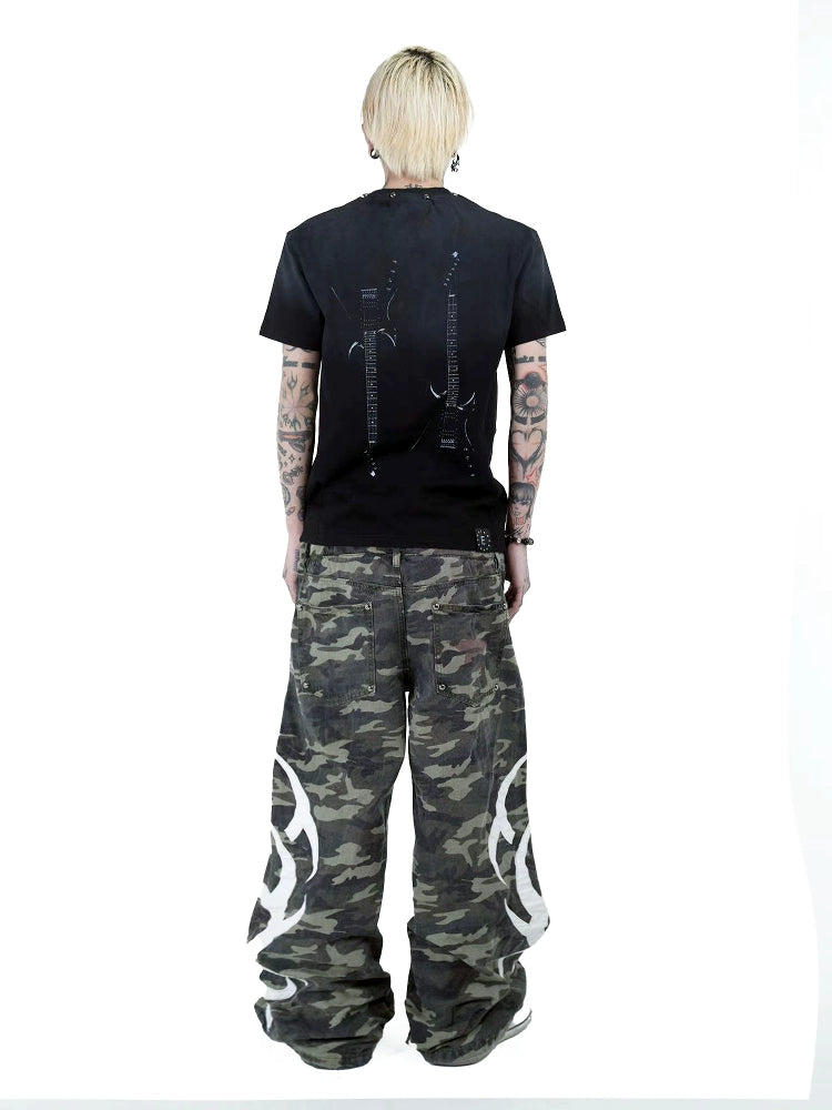 DETW 25ss *"Portrait" Washed Diablo Light Subpunk Rivet Portrait Premium Tee