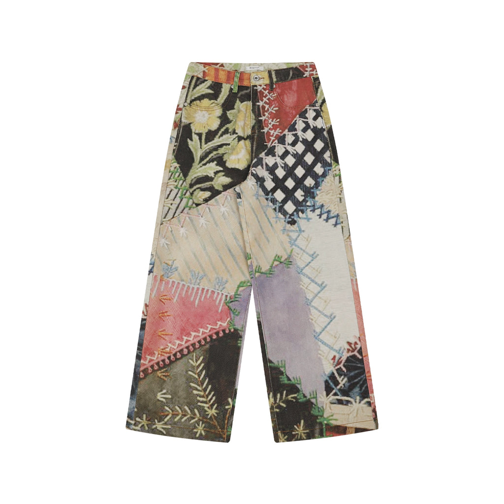FUNKYFUN Old Collage Baijiapu Twill Casual Pants