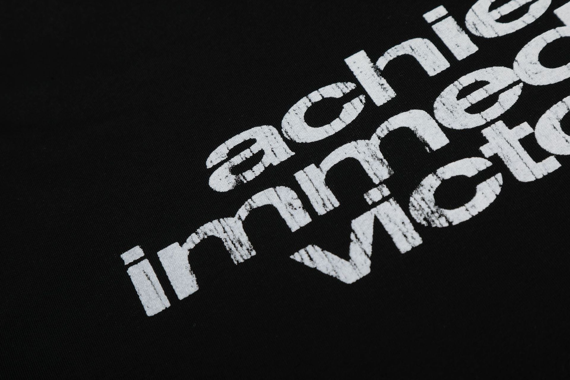 11KN Retro Smudged Letter Print Loose Tee