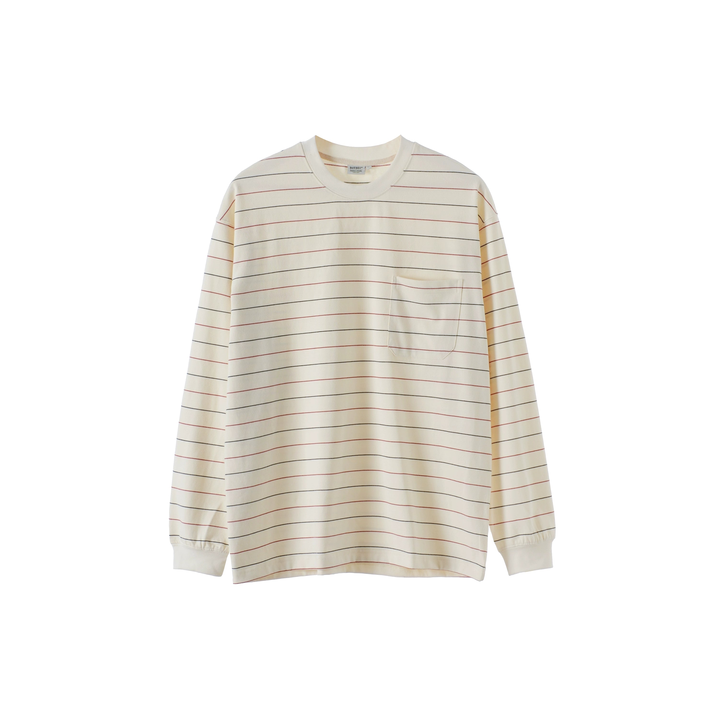 BUTTBILL Contrast Striped Vintage Long Sleeve