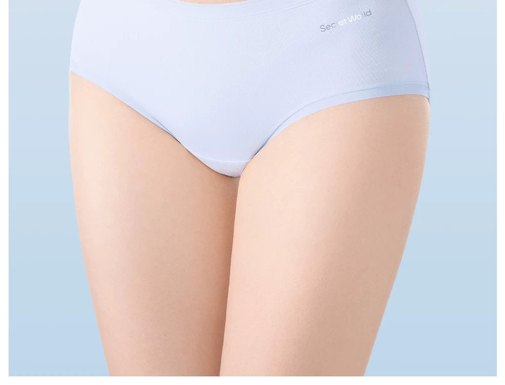 SecretWorld Antibacterial Breathable Mid-waist Cool Briefs
