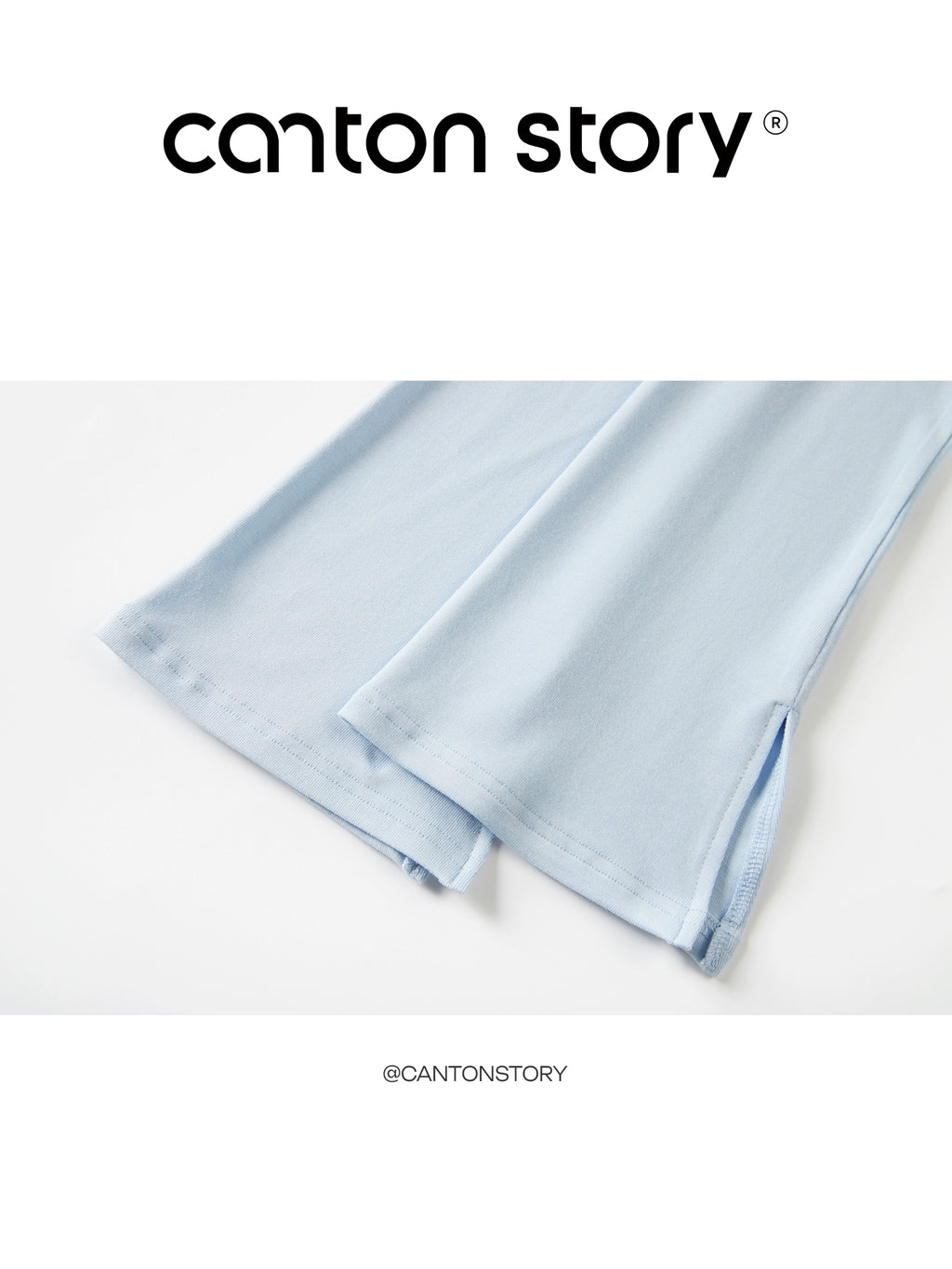 Cantonstory Bow Crew Neck Slim Sleeve