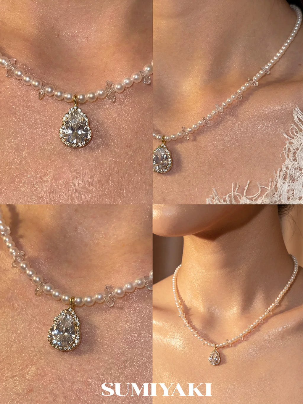SUMIYAKI Beaded Handmade Pearl Necklace
