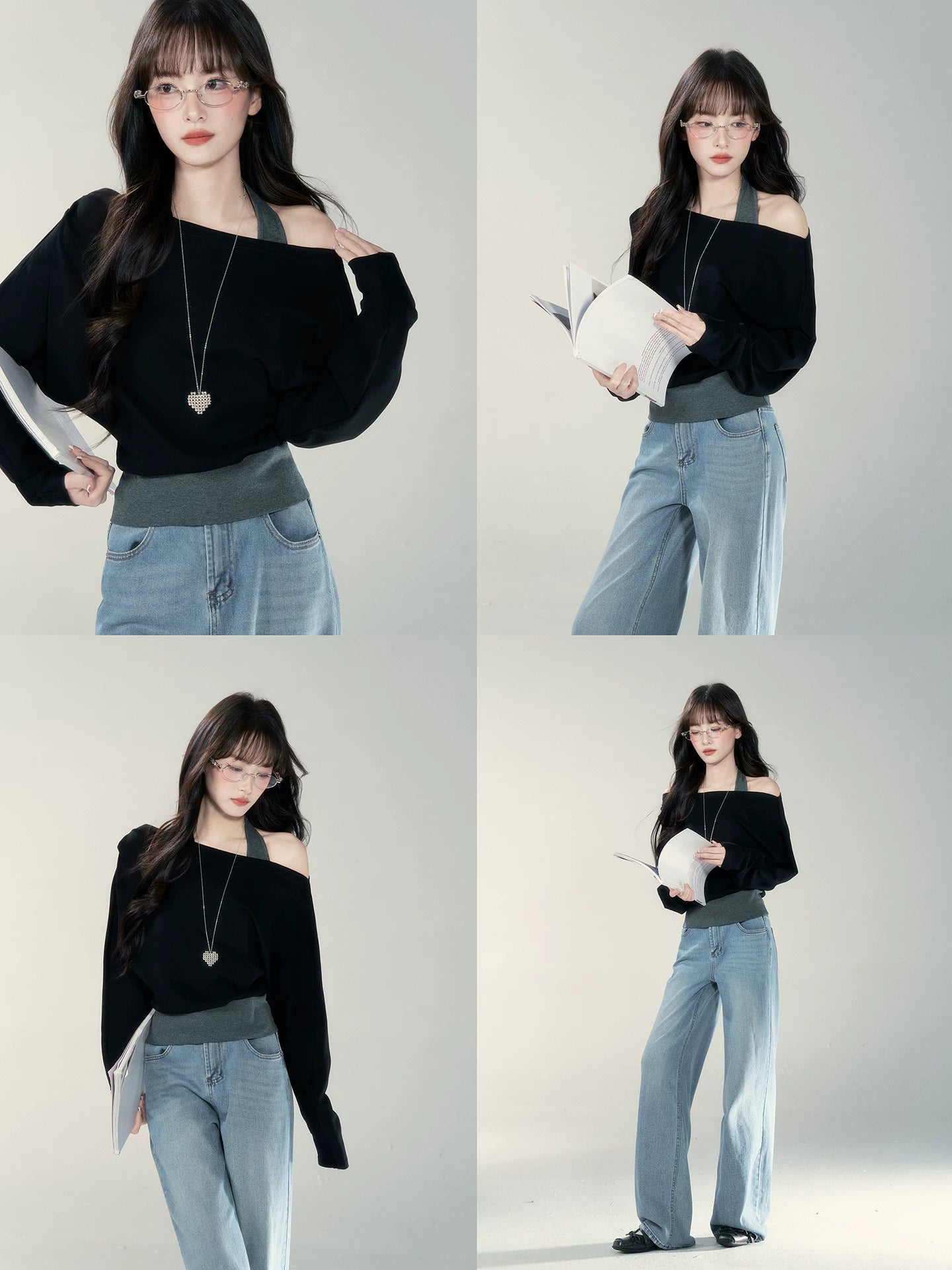 Wildberry Has A Shoulder Halterneck and Slim Long Sleeves