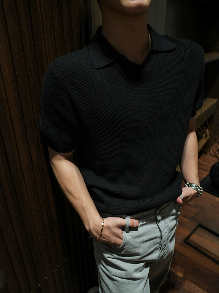 SEE ALSO [Quiet Luxury Upstart] 16S long-staple cotton old money Knitted Polo Shirt