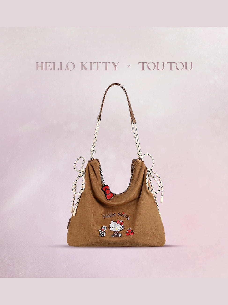 TOUTOU Hellokitty Suede Shoulder Armpit Bag