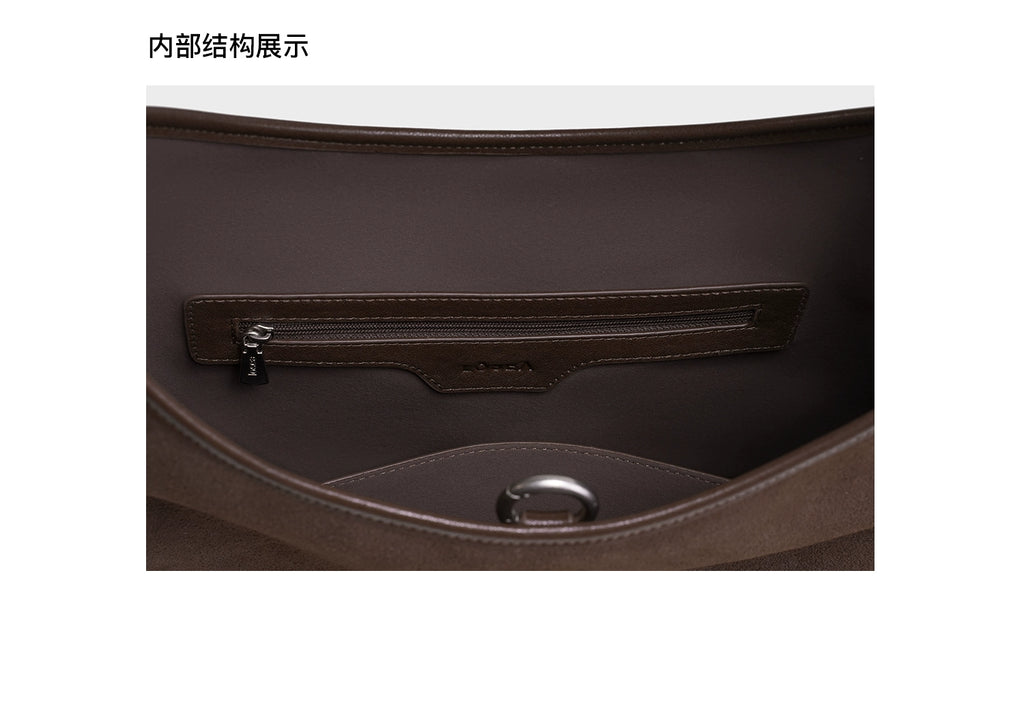 LOSEA Matte Leather Bucket Bag