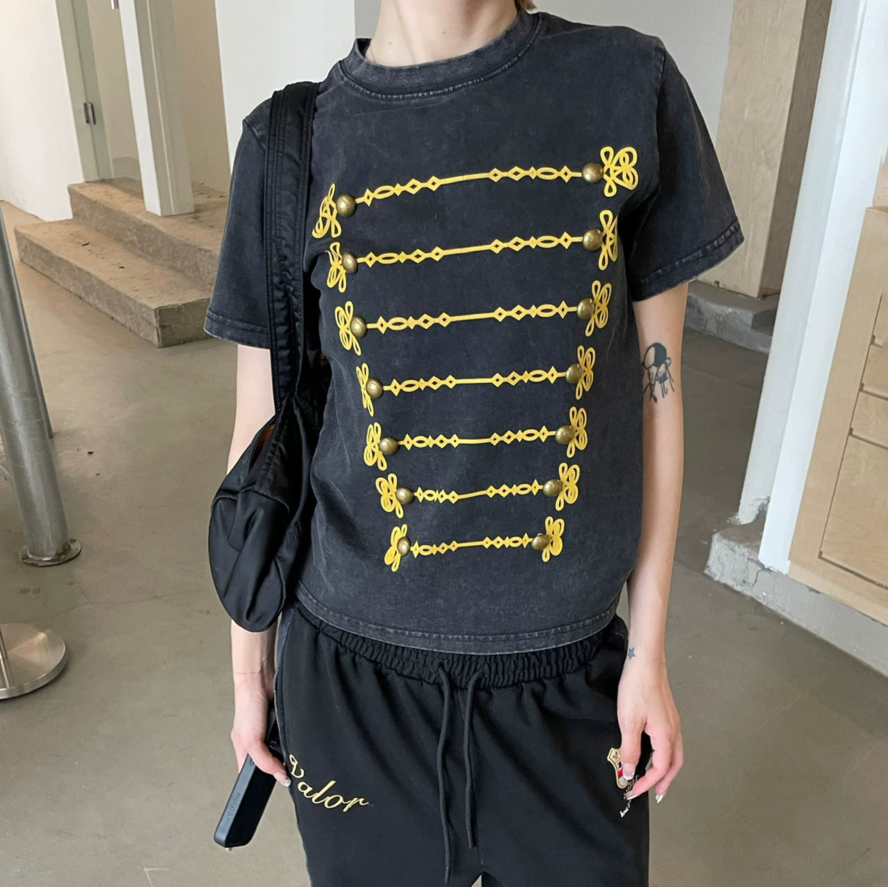MMBBT Front Shoulder Crew Neck Short Tee