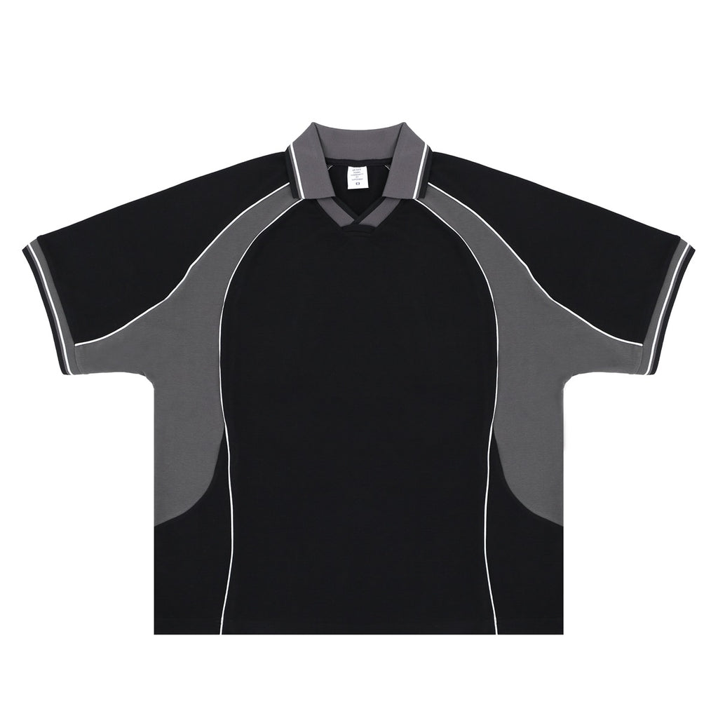 (Clearance) FORGIVNESS Lapel Contrasting Color Splicing Polo Shirt