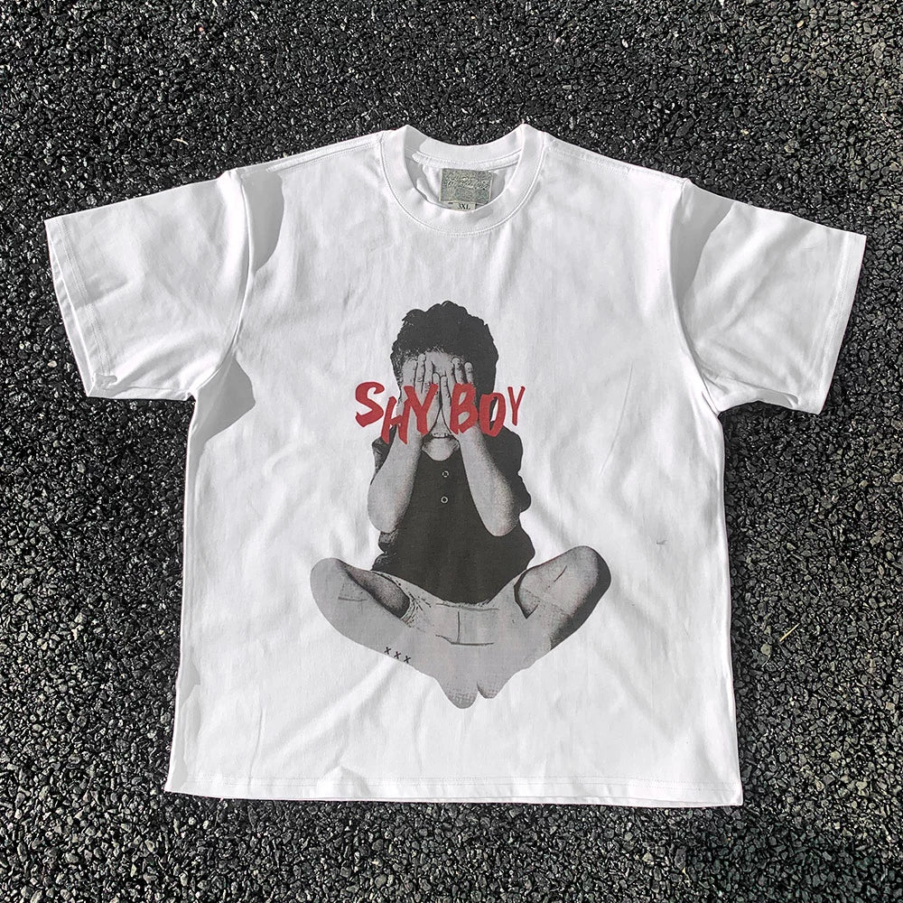 Wang Youbing Studio! SHY BOY 260g 100% Cotton Tee