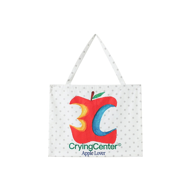 CryingCenter 3C Apple Polka Dot Plaid Canvas Bag Shoulder Bag